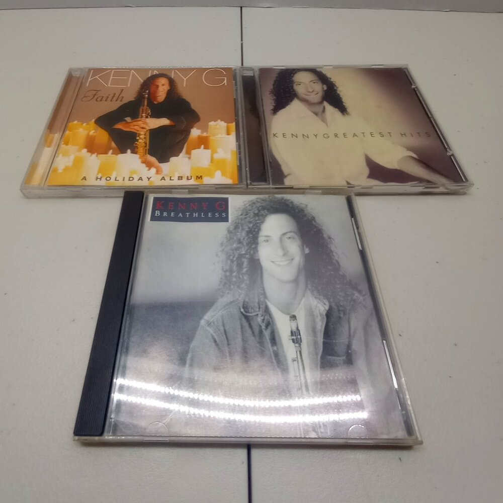 Kenny G 3CD Lot Breathless, Greatest Hits, Holiday Album Smooth Jazz Classics